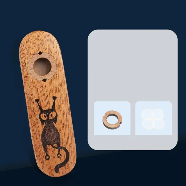 Kazoo de Madeira Acústico: Instrumento Musical Portátil para Crianças, Ideal para Ukulele, Violão e Violino - Presente de Natal para Adultos