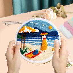 Gatyztory kit de feltragem de agulha starter kit de feltragem de coqueiro para iniciantes diy mar agulha lã feltragem pintura artesanato arte - Image 2
