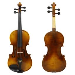 Astonvilla violino com Ebony Fingerboard, AV-610, 4/4, Spruce Painel, Bege Back, caso, arco, afinador, violino peças e acessórios - Image 3