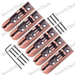 Um conjunto de 6 peças de sela de ponte individual única de 3 cores para baixo de 6 cordas (DZQQ-2K6X) - Image 5