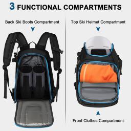Mochila de esqui grande capacidade saco de armazenamento à prova dwaterproof água esportes ao ar livre suprimentos para óculos jaqueta esquis snowboard acessórios luvas - Image 2