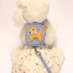 Ajustável Pet Vest-Estilo Peito Saddle Bag, Corda Dos Desenhos Animados, Cão de tração, Suprimentos de Viagem, Mochila Conjunto Arnês - Image 6