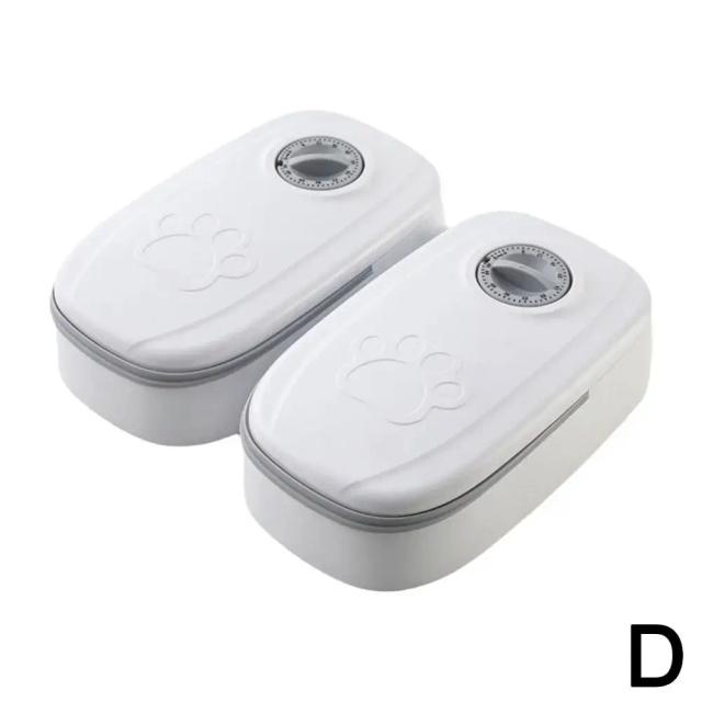 Alimentador Automático para Animais de Estimação com Dispenser e Bacia - Acessórios Práticos para Armazenamento de Ração