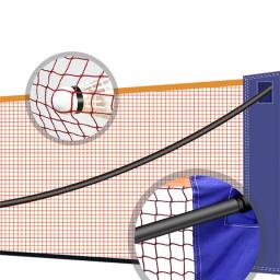 Suporte portátil dobrável do tênis de badminton de 6.1m com rede de treinamento profissional ajustável da altura da rede para o futebol do voleibol do tênis - Image 6