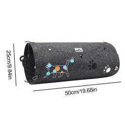 Túnel de jogo interativo para gato Tubo de feltro dobrável Resistente à mordida de pressão Tubo de treinamento Animal Play Produto Pet - Image 6
