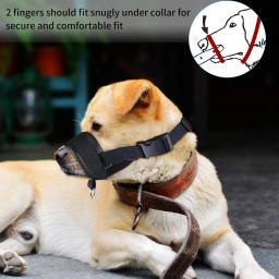Soft Nylon Mesh Respirável Pet Focinho, Outdoor Safe Dog Boca Cover, Usado para pequenos médios e grandes cães, para evitar morder latindo - Image 4