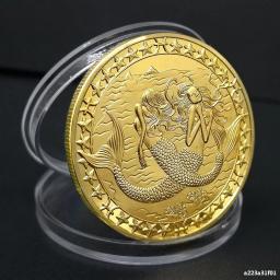 Conjunto de moedas do zodíaco colecionável banhado a ouro, 12 Criativas Doze Constelações, Arte abstrata, Artesanato Presentes - Image 4