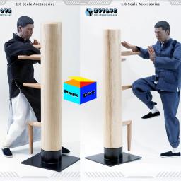 ZYTOYS-Soldado Masculino Ip Homem De Madeira Estaca, Kung Fu Estaca, Brinquedos Pilha, Fit 12 ''Figuras de Ação, Cena Acessórios Modelo, ZY3013, 1:6 - Image 1