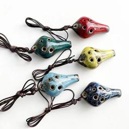 Pequena Gota de Água Ocarina com Corda Pendurada, Adequado para Artesanato, 6 Buracos, 1Pc - Image 3