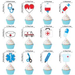 Banners temáticos de graduação para decoração de festa, Cupcake Topper e balão, Photo Props, Party Decor, Médico e Enfermeira, Médico e Graduação - Image 3