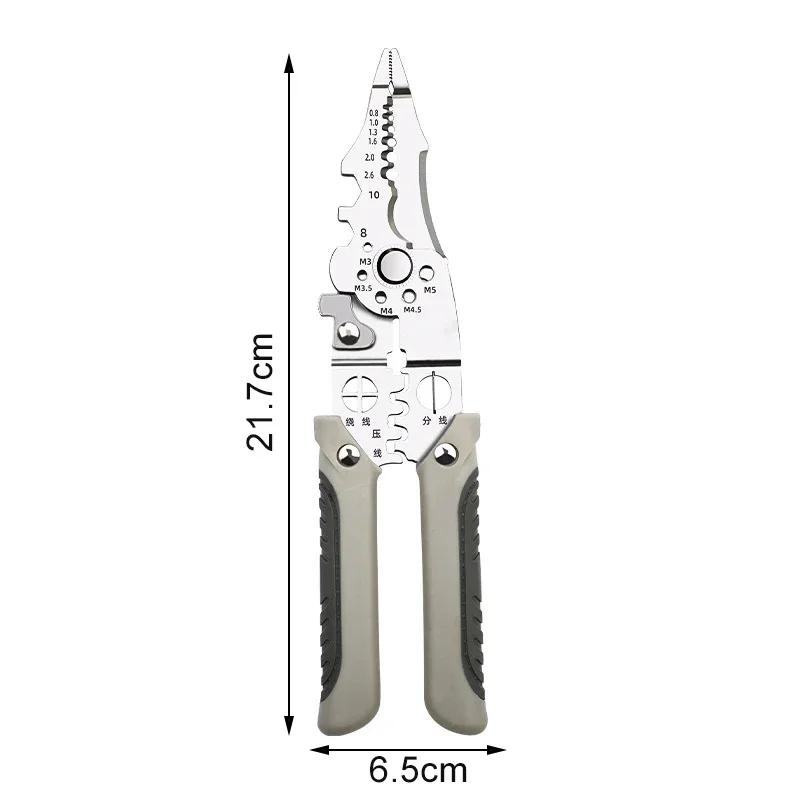 Frisador de fio elétrico ajustável, Cortador de cabo, Ferramenta automática Wire Stripper, Eletricista Multi Stripper, Alicates HandTool - Image 1
