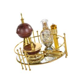 Conjunto suporte queimador de incenso, mesa central, ornamento, meditação religiosa, relaxamento, casa, sala de estar, ioga, spa, decoração - Image 2