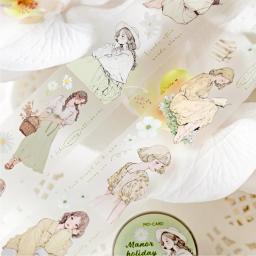 Adesivos de fita Washi para artes e ofícios, fitas florais Washi, fita lavável, fita decorativa para diário, diários DIY - Image 4