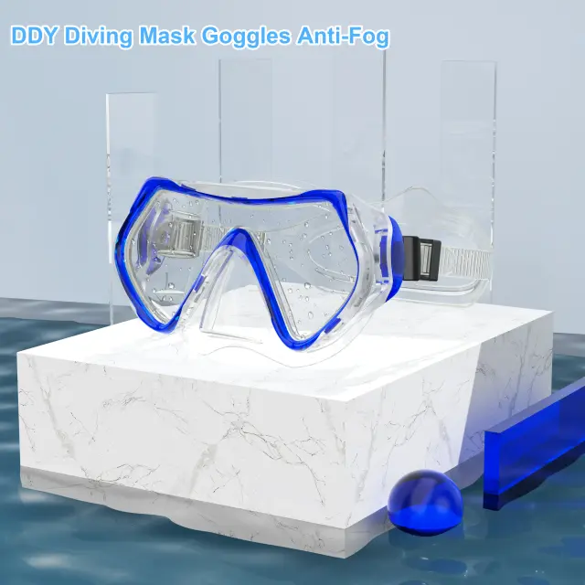 Máscara de Snorkel Profissional em Silicone com Óculos Anti-nevoeiro para Adultos