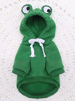 Camisola de rã fofa para cães pequenos e médios, capuz verde com design divertido, mantenha seu cachorro aconchegante e elegante, 1pc - Image 3