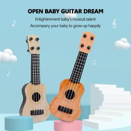 Mini guitarra ukulele para crianças, 4 cordas, instrumentos musicais, brinquedos de educação infantil para iniciantes e crianças, 21 Polegada - Image 3