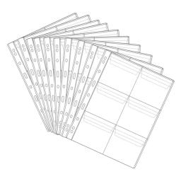 10 pçs 6/9/12/20/30/42 grades páginas de álbum de moedas pvc bolso moeda titular selo coleção organizador folha solta moeda transparente - Image 2