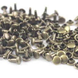 100 conjuntos de rebites de metal com tampa dupla, 6mm 8mm, rebites redondos para artesanato de couro, bolsa, cinto, roupas, chapéu, sapatos, coleira de animais de estimação, decoração - Image 6