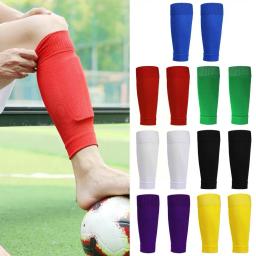 Caneleiras de futebol para esportes ao ar livre, meias de malha de spandex, proteção de perna, meias longas, cor sólida, 14.56 ", T3O3 - Image 2