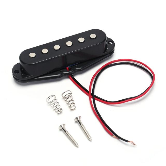 Captador de Som Black Single Coil para Guitarra Elétrica de 6 Cordas - Instalação Simples e Harmonia Sonora Ideal