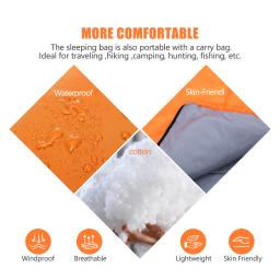 Lixada saco de dormir portátil para adultos 4-season inverno acampamento quente saco de dormir à prova dwaterproof água para acampamento ao ar livre caminhadas viagem - Image 5