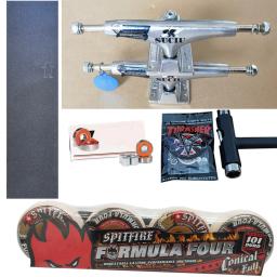 Caminhões THUNDER forjados com roda SPITFIRE de skate, boa qualidade, rolamentos de aço cromado Pro, fita adesiva, 5,25 polegadas - Image 5