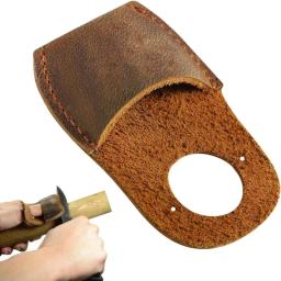 Couro macio Vaca Recurvo Bow Arrow, dedo Protector Tip, Tiro com Arco Prática, Thumb Ring, Tab Guard, Caça Acessórios, Preto, 1 Pc - Image 5