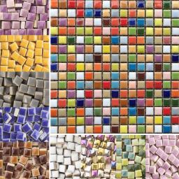 Telhas de vidro do mosaico cerâmico para DIY, ornamentos artesanais, artesanato de parede, cristal colorido, espelho, materiais decorativos, espelho, 100g - Image 2