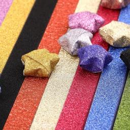 Fenrry-Tiras De Papel Estrela Dobrável Brilhante, Papéis De Origami Glitter, Estrelas Da Sorte, Entusiastas De Artes E Ofícios, 460/920 Folhas - Image 5