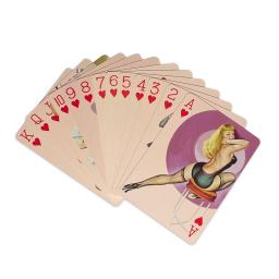 Pin-up meninas jogo de cartas, 54 cartões, todos diferentes, vintage, retro, clássico, bonito, bonito, coleção, poker, baralho - Image 4
