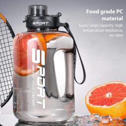 Garrafa De Água De Plástico De Grande Capacidade, Garrafa De Esportes, Copo De Barriga Grande, Estudante, Espaço De Caminhadas, Portátil, 1.2L, 1.7L, 2.5L - Image 1