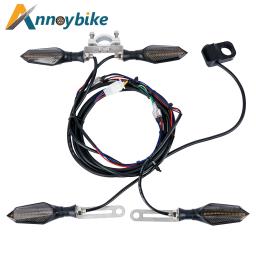 Bicicleta elétrica Waterproof Cable Light Set, dianteiro e traseiro piscando, sinais de giro dinâmicos, acessórios do "trotinette", E-Bike, 48V, 60V - Image 1