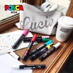 Uni-Posca Caneta Marcador, Marcadores de Pintura, Full Color Range, PC-1M, 36 Cores, PC-3M, 45 Cores, PC-5M, 54 Cores, Art Painting, 1Pc - Image 6
