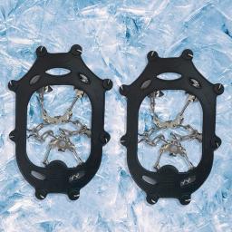 Grampos de montanhismo, antiderrapante, Sapatos de neve com apertos, Pico de corrente, aço inoxidável, caminhada unissex, acessórios para caminhadas, 19 dentes - Image 5