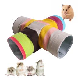 Túnel de lona dobrável para pequenos animais, túnel de esconderijo, tubos de pet, treinamento hamster, cobaias - Image 3