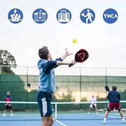 Pickle Ball Paddle Set 1 Bolsa de transporte portátil Pickleball Paddles Raquetes de pickleball com 2 pás 4 bolas de pickleball para iniciantes - Image 5