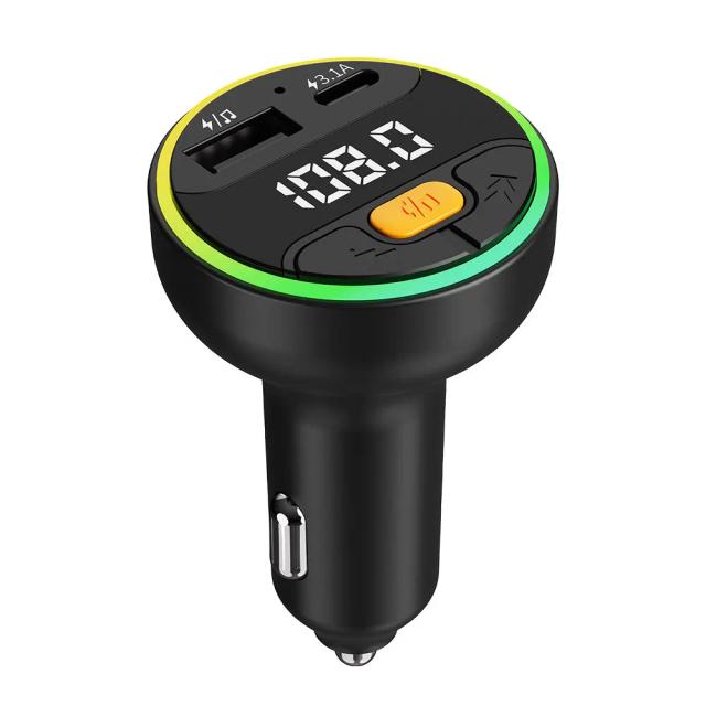 Carro Transmissor FM Bluetooth 5.3 Handsfree Carregador USB C Rádio Adaptador MP3 Player