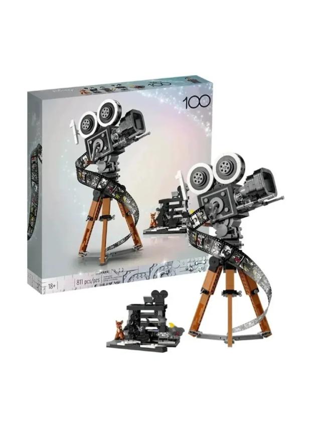 Conjunto de Tijolos Camera Building Set - 100 Anos de História, 811 Peças para Crianças e Adultos, Presente Perfeito de 2023