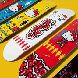 Sanrio Cartoon Skateboard Set para crianças e adultos, presentes profissionais, Hello Kitty, My Melody, Cinnamoroll, Kuromi, novo - Image 3