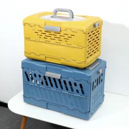 Suprimentos para animais de estimação carro portátil gaiola de gato portátil dobrável caso de vôo canil respirável para fora pet check-in caixa - Image 3