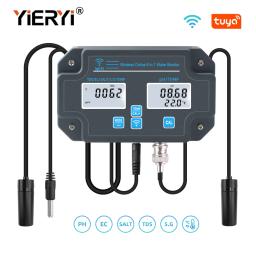 Yieryi Salt TEMP Data Logger, Monitor para tanques de peixes, Medidor de qualidade da água, Smart WiFi Aquário, Salinidade da água do mar, PH, CE, TDS - Image 1
