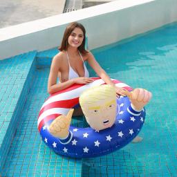 Anel inflável de natação de pvc dos desenhos animados anel de polegar do pato Donald anel de flutuador de piscina, festa, presidente, verão - Image 4