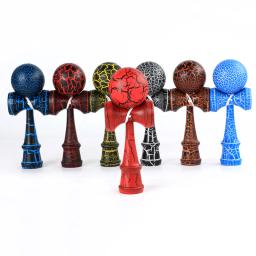 Kendama profissional brinquedo bola de madeira brinquedo esportes ao ar livre crianças e adultos ao ar livre bola esportes crack faia madeira design colorido - Image 3