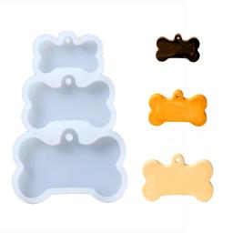 Molde De Silicone Em Forma De Osso Para Tag De Cão Pingente, Chaveiro Fazendo Ferramentas, Molde De Resina Epóxi, Artesanato De Jóias DIY - Image 1