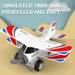 Brinquedo infantil biplano acidente simulação brinquedo quebra-cabeça modelo grande inércia menino brinquedo de aniversário presente - Image 5