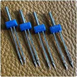 Agulhas de bordado dupla rosca superior, Agulhas gêmeas, Gancho de crochê para uso doméstico, Máquina de costura multifunções, 2mm, 3mm, 4mm - Image 1