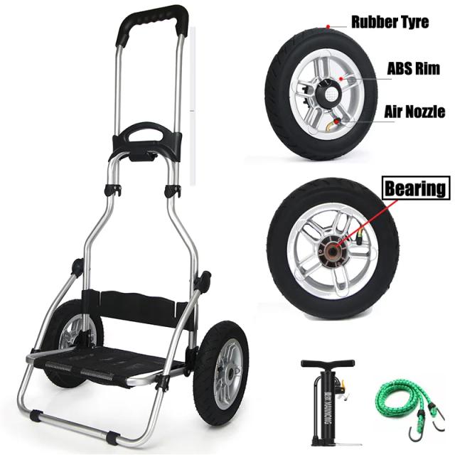 Carrinho de Bagagem com Roda Inflável Grande 25cm