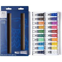 Conjunto de Tintas Aquarela Winsor e Newton Cotton, Tubos de Alta Transparência, Proporciona Leveza Excepcional, 10 20 Cores, 5ml 0.17 oz - Image 2