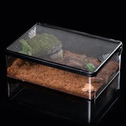 Réptil vidro terrário tanque para répteis, micro terrário, gabinete, anfíbios tanque, visão completa, visualmente atraente para répteis - Image 4