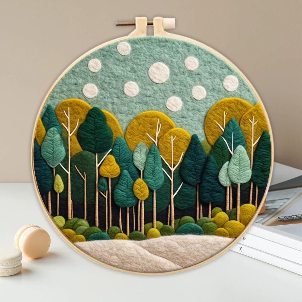 Kit Feltragem Chenistory-agulha para árvore da vida, acessórios artesanais, cenário natural, conjunto de acessórios para presente - Image 1